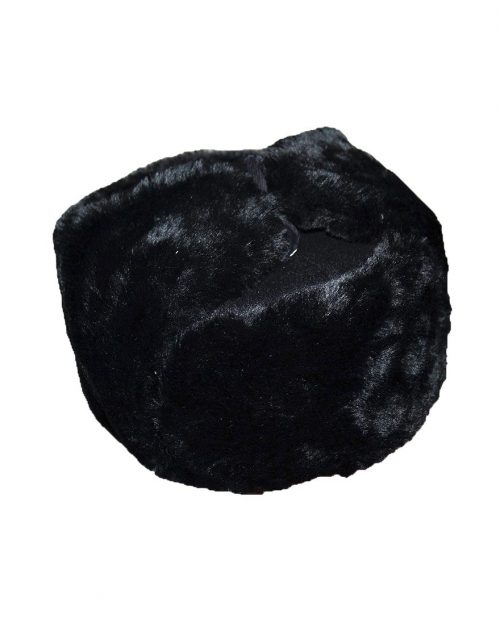 Шапка-ушанка (искусственный мех) черная