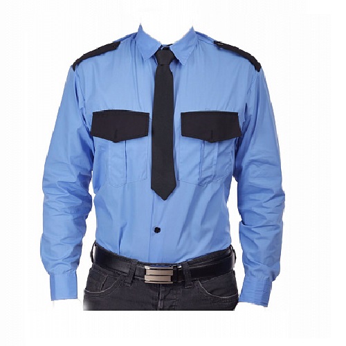 Рубашка охранника с длинным рукавом в заправку