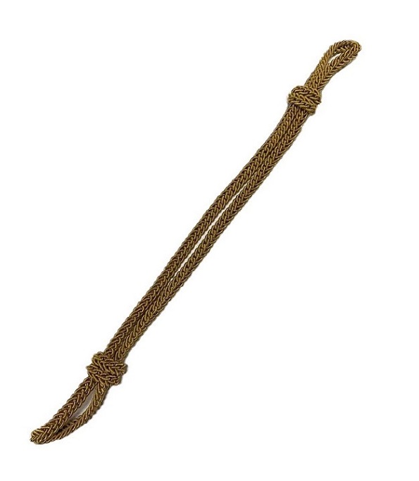 Шнур на фуражку (филигрань) плетенный латунный