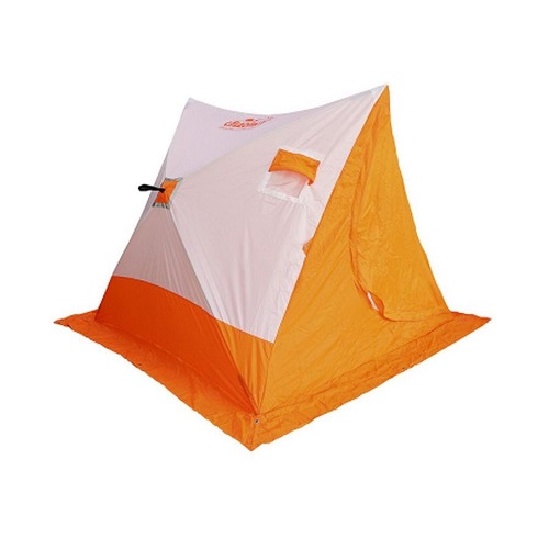 Палатка зимняя следопыт 2-скатная Оранжевая